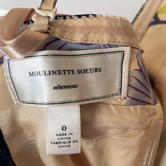 Anthropologie / Moulinette Soeurs Painted Lotus Dress in Silk Blend - Picture 9 of 9